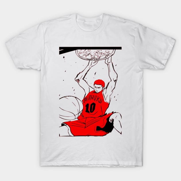 Hanamichi Sakuragi Slam Dunk T-Shirt by OtakuPapercraft